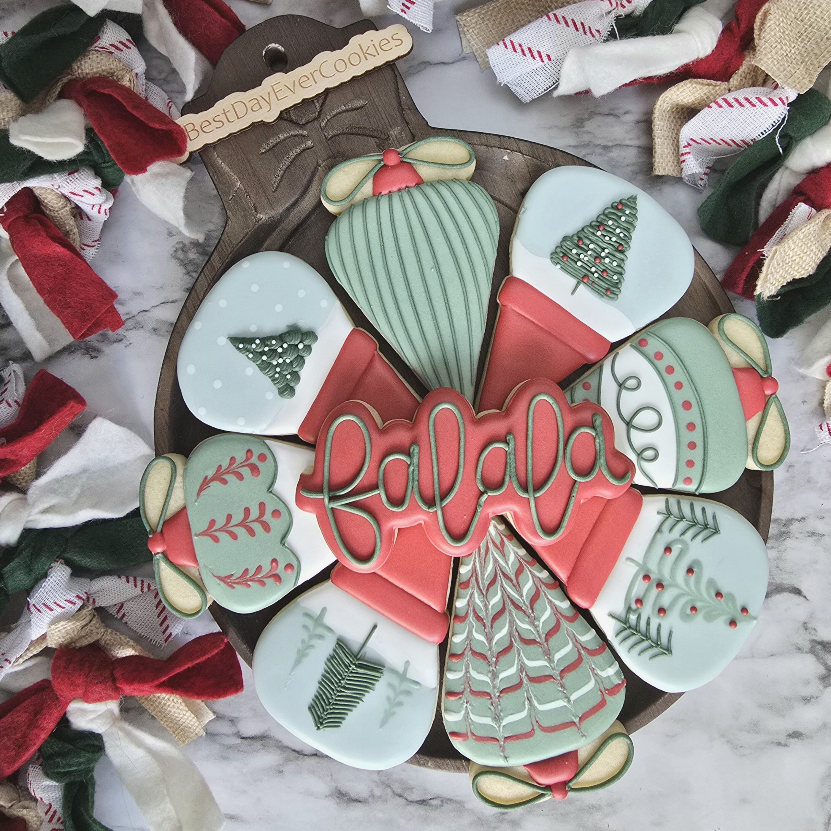 Fa La La Platter Cookie Decorating Party with Best Day Ever Cookies